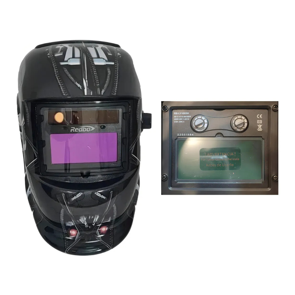 kit Soldadora Indura 160A + Máscara Redbo RBLYE64 + Guante-4