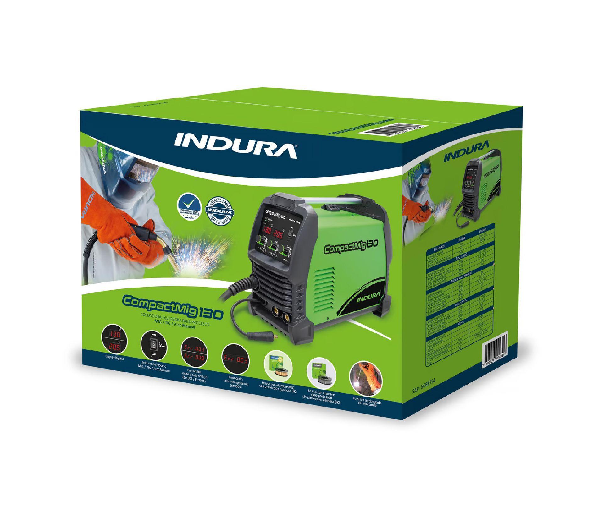 Soldadora Indura Compactmig 130 Proceso ( MIG/MMA/TIG )-5