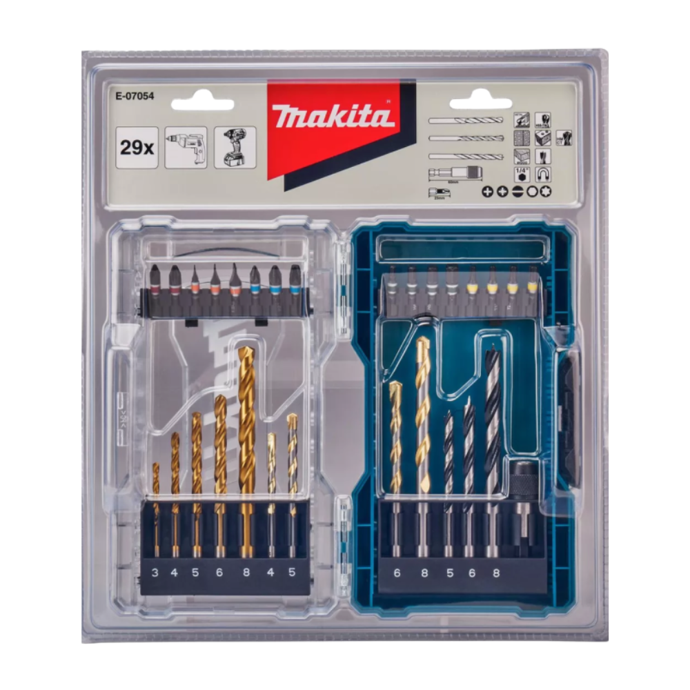 Set Brocas Y Puntas 29 Pcs Makita E-07054-3