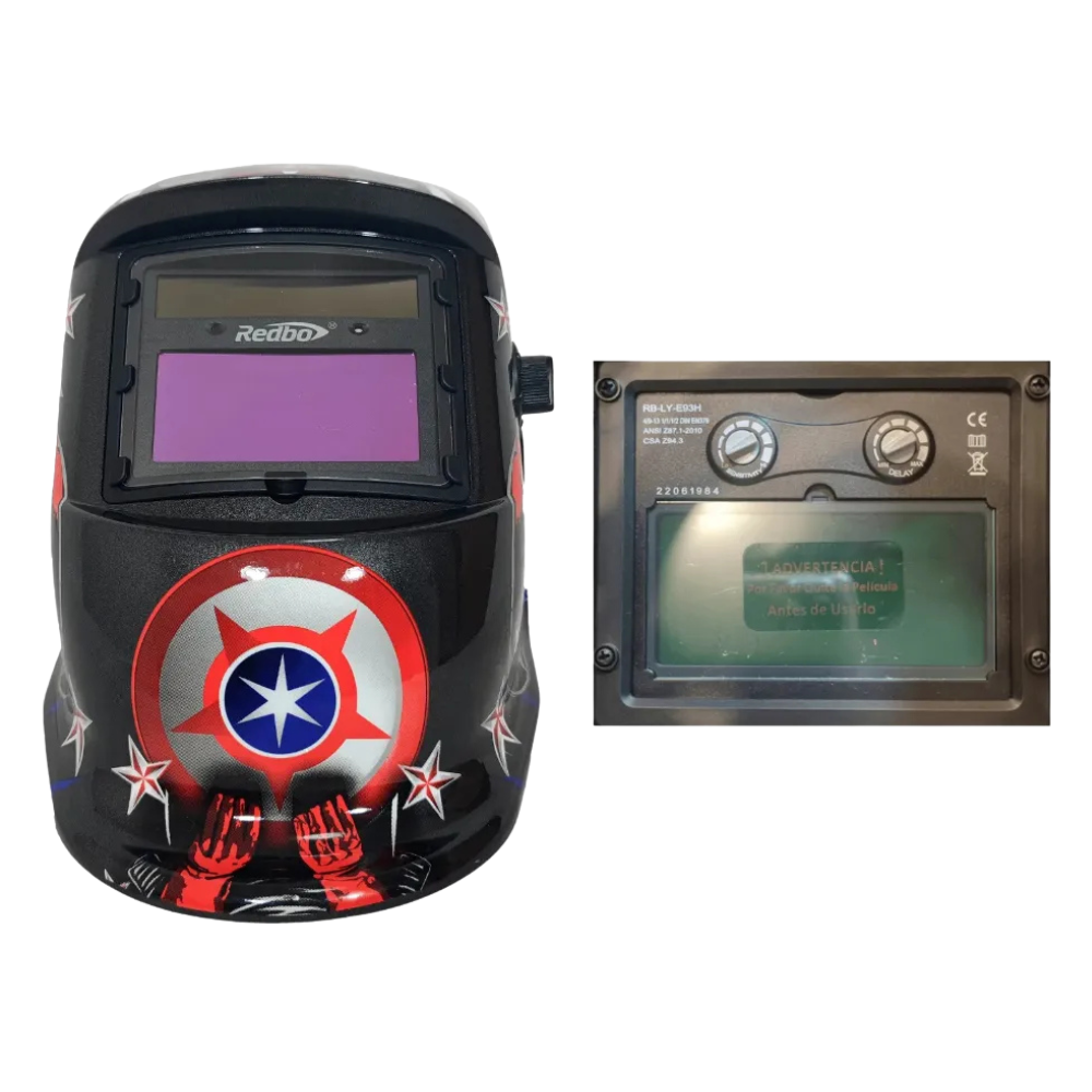 kit Soldadora Indura MMA 160 A + Máscara Fotosensible Redbo-5