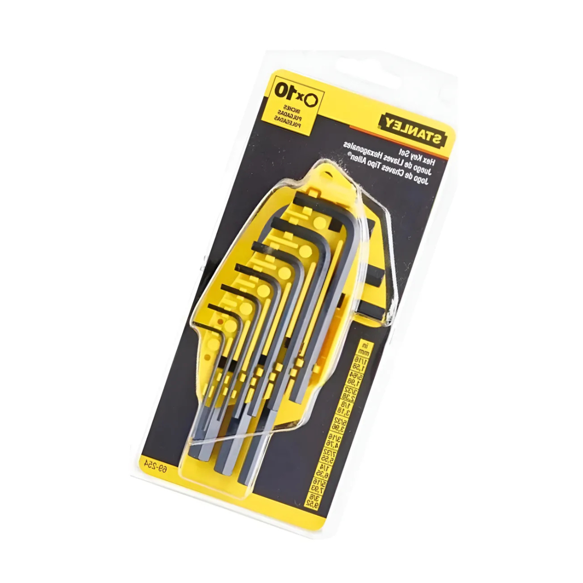 Juego 10 Llaves Allen Hexagonales Pulg.(SAE) Stanley 69-254-2