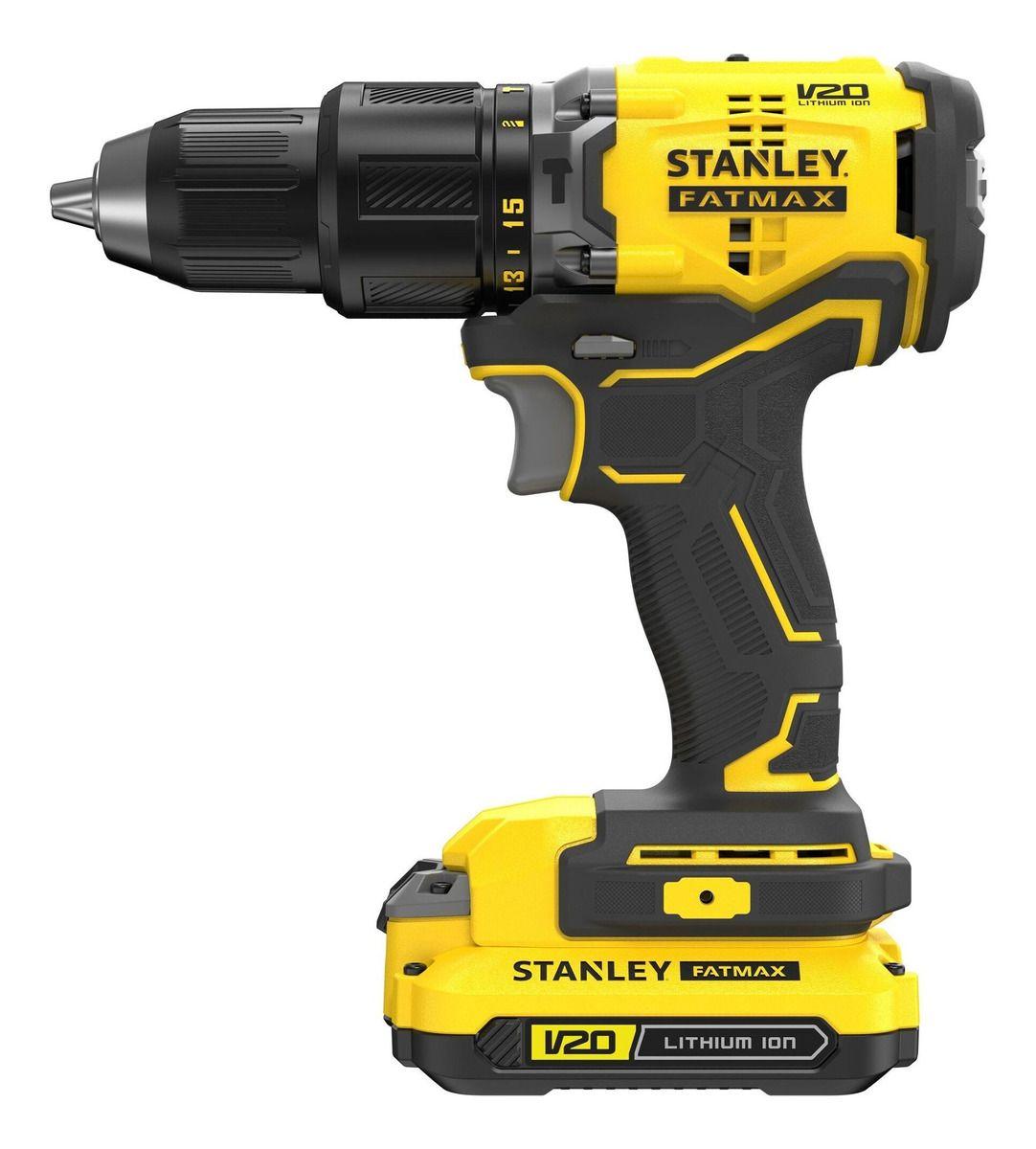 Kit Taladro Percutor 20v Brushless +2b+1c+maleta Stanley-1