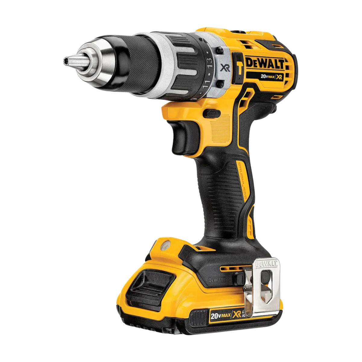 Kit Taladro Percutor DeWALT XR 20V 2Bat +PortaTaladro+Brocas-1