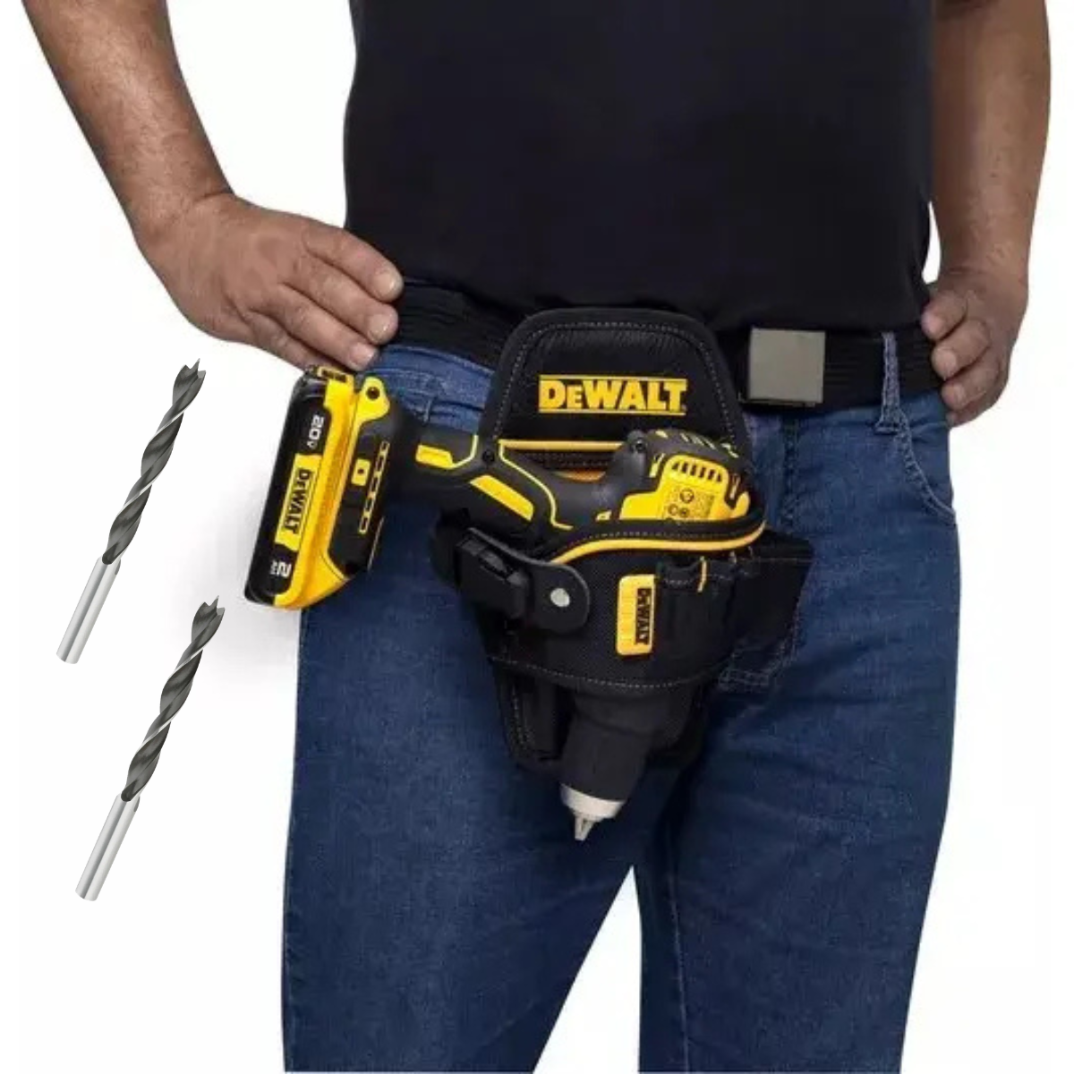 Kit Taladro Percutor DeWALT XR 20V 2Bat +PortaTaladro+Brocas-4