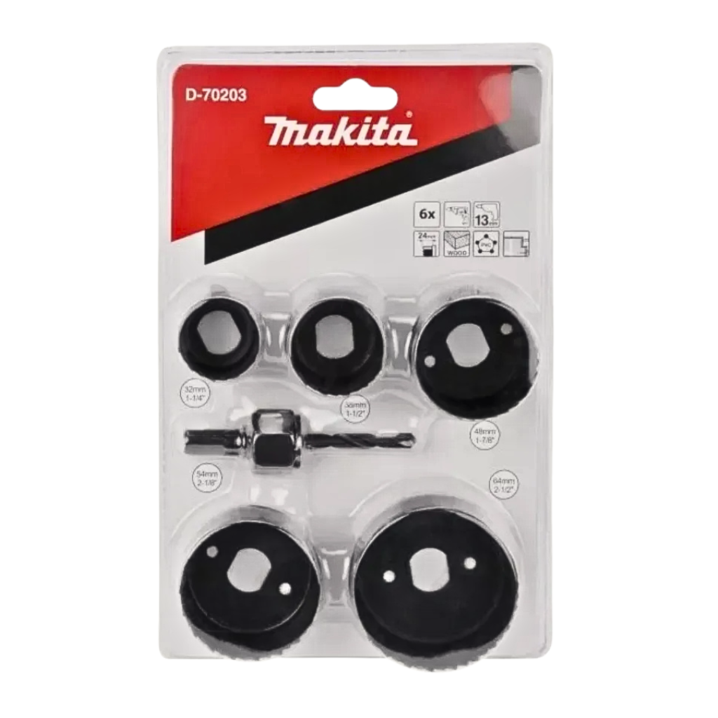 Set 6 Pcs Sierras Copas P/Madera D-70203 Makita-2