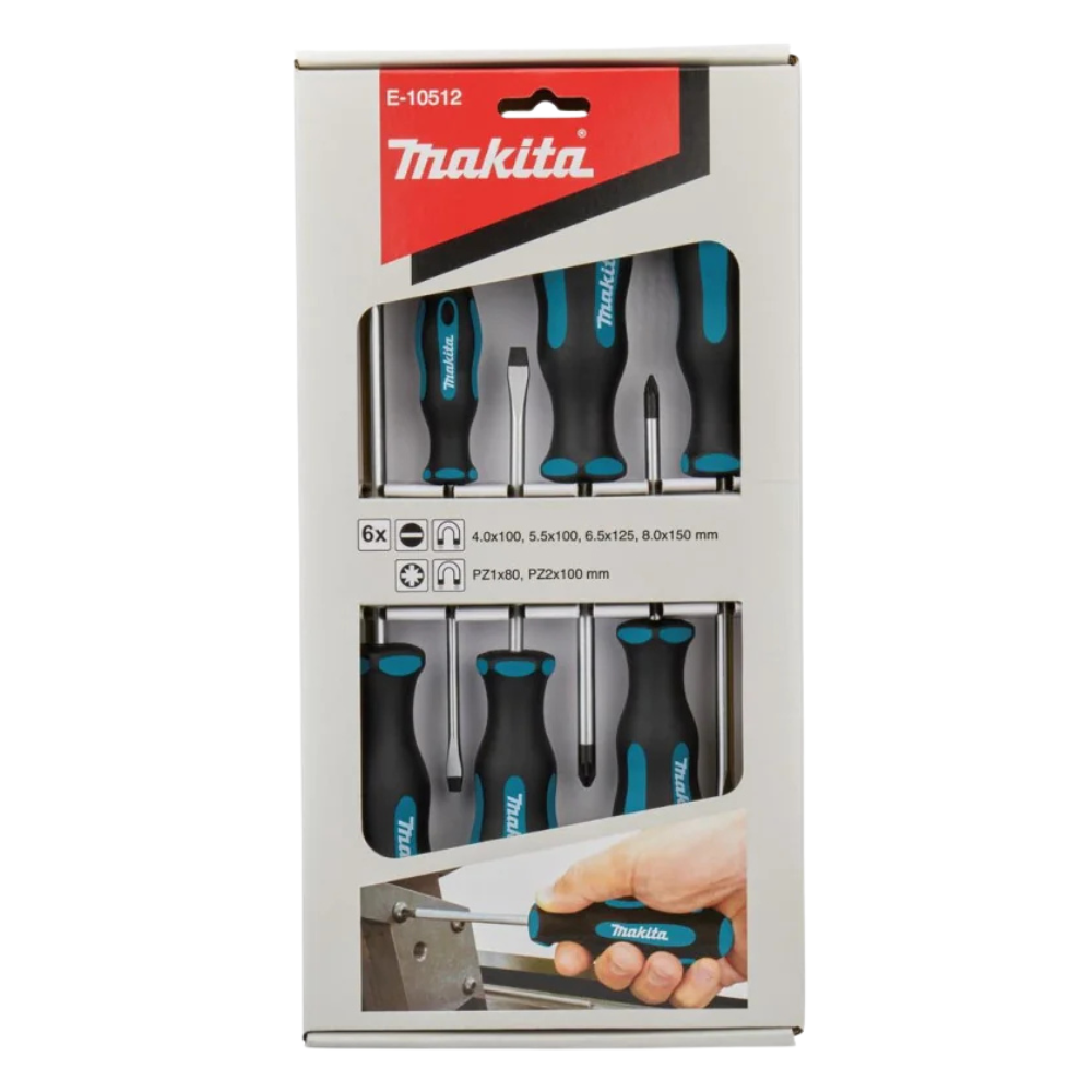 Set Destornillador Makita 6PZPZ1/PZ2/SL4.0/SL5.5/SL6.5/SL8.0-3