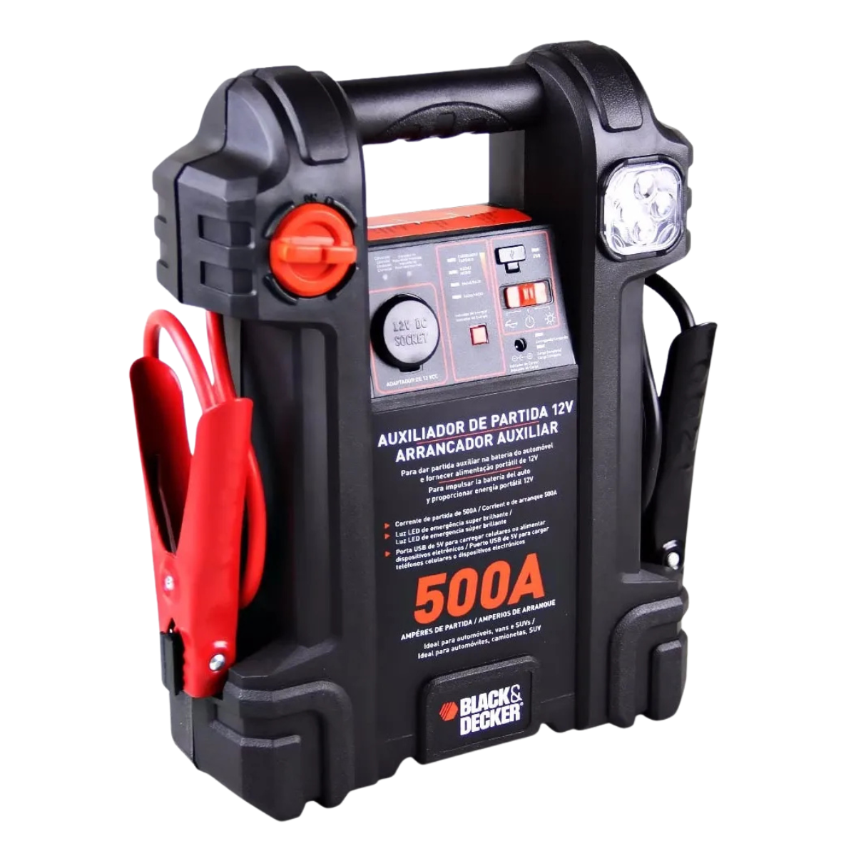 Partidor Auxiliar Para Autos 500amp BLACK+DECKER JS500S-2