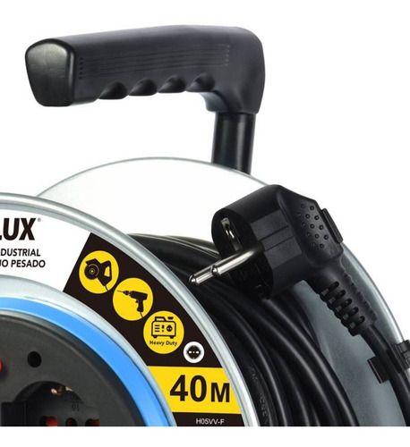 Carrete Alargador Pro 40m 16a 4 Tomas Schuko Halux-2