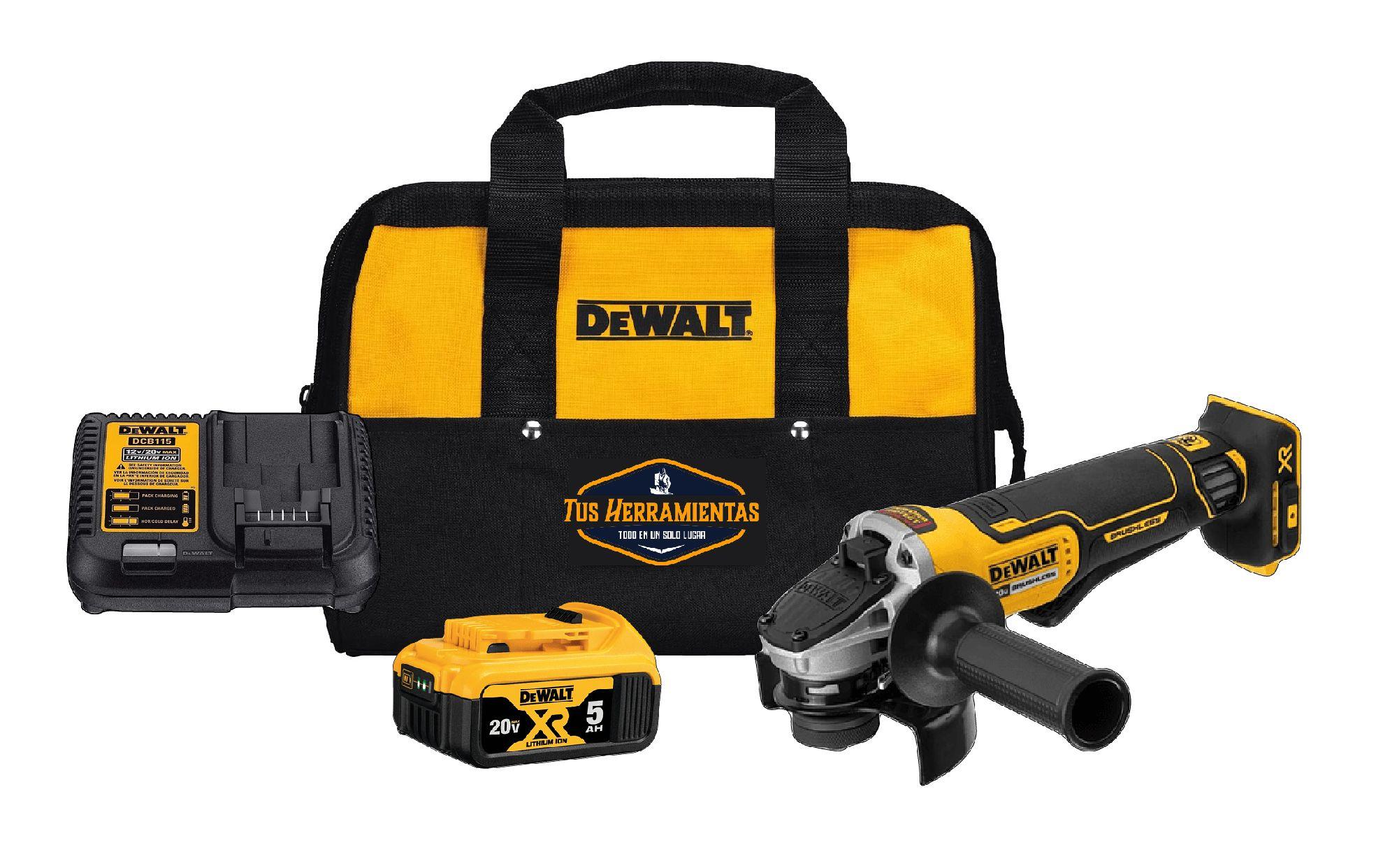 Esmeril Angular 4-1/2 20v + 1 Bat 5ah Dewalt Dcg413p1-8