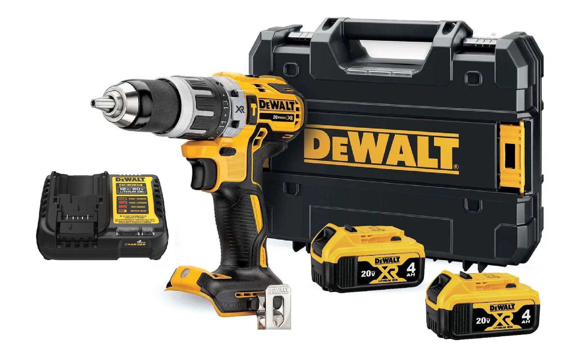 Taladro Percutor 20v S/carbones + 2 Bat 4ah Dewalt Dcd796M2-0