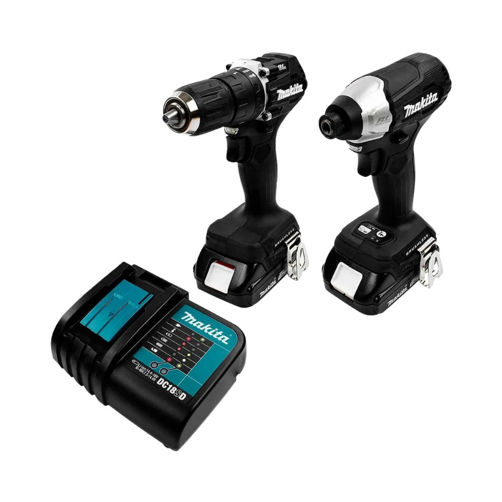 Kit Inalámbrico 18V Taladro + Atornillador Makita DLX2414X7B-2