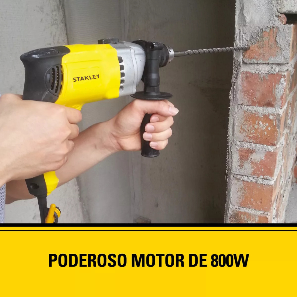 Taladro Percutor 800w + Accesorios Stanley Stdh8013ka-7
