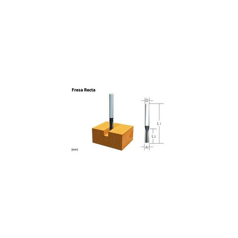 Fresa recta 1 Filo 1/4 Makita D-01286-2