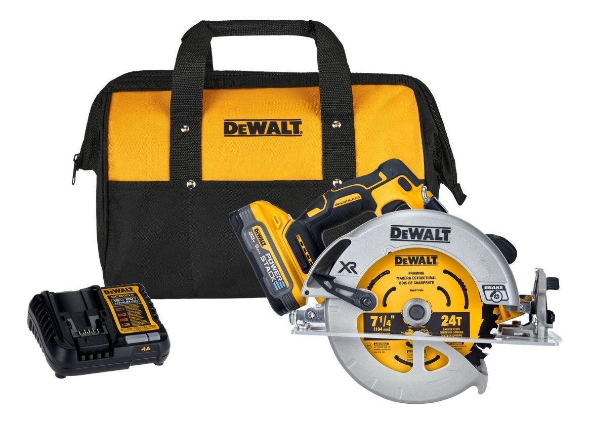 Sierra Circular 7-1/4 20v XR 1 Bat 5ah Dewalt DCS570H1-8