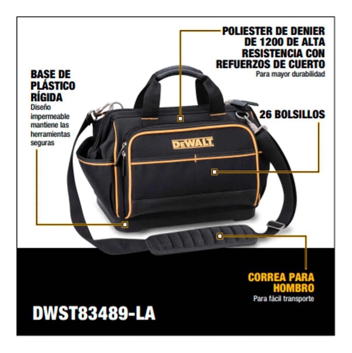 Bolso De Herramientas 355mm 26 Bolsillos Dewalt Dwst83489-la-3