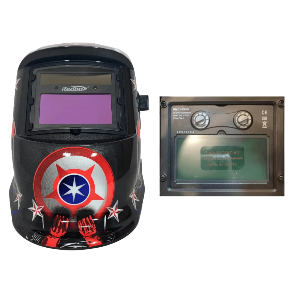 kit Soldadora Indura 160A + Máscara Redbo RBLYE26 + Guante-4