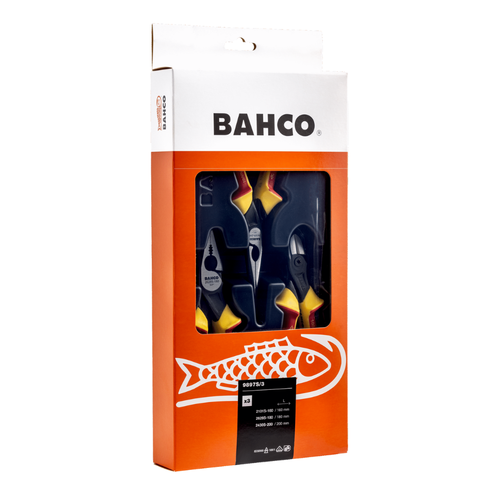 Juego de Alicates Aislados ERGO 3pza BAHCO 9897S3-3