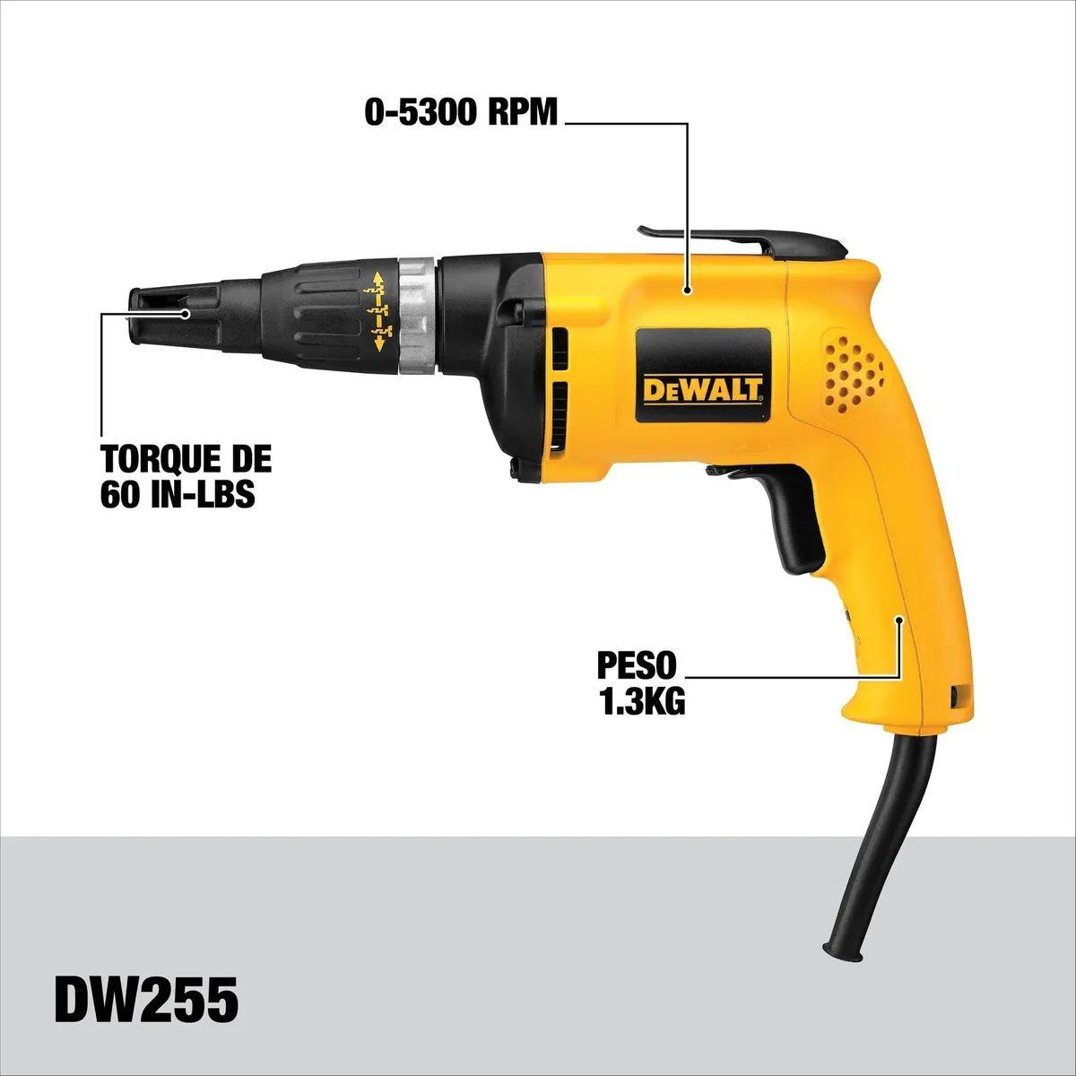 Atornillador Para Tablaroca 540w Dewalt Dw255-1