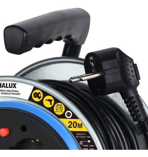 Carrete Alargador Pro 20m 16a 4 Tomas Schuko Halux-2