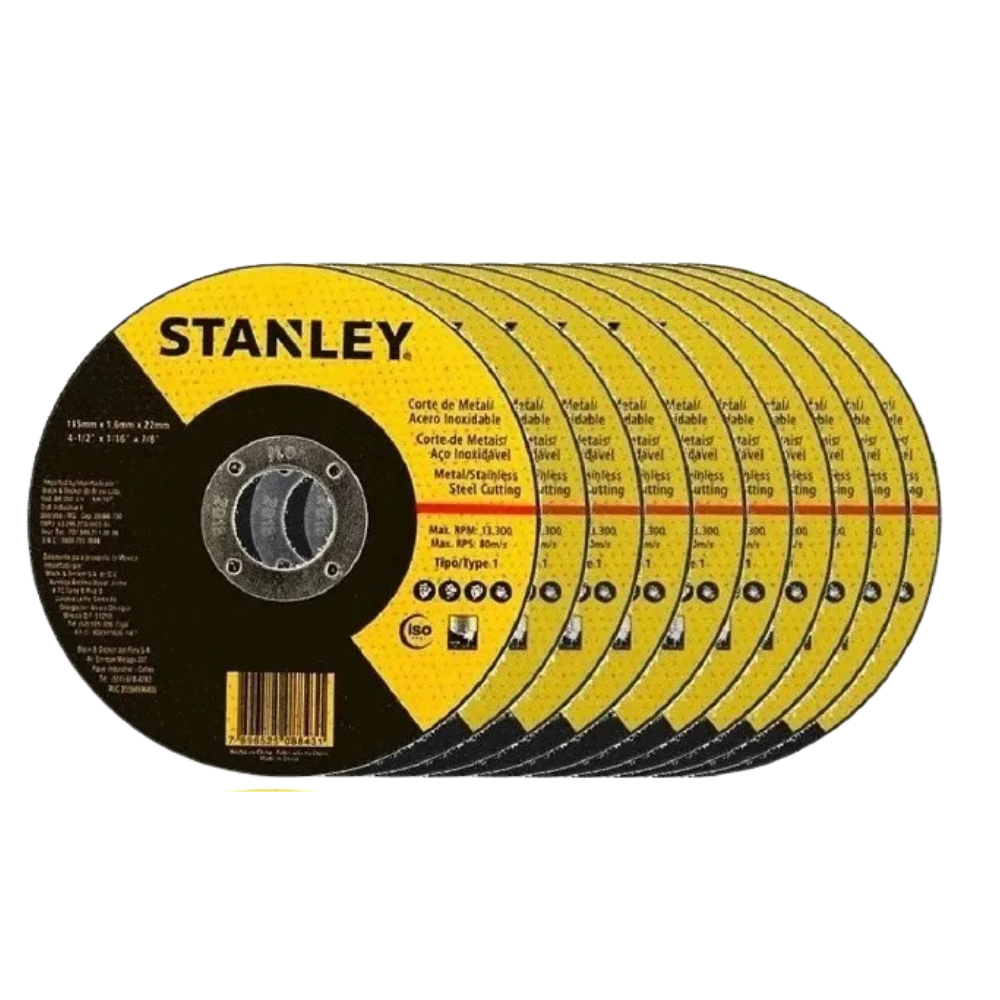 Caja 25und Disco Corte 4 1/2 X 1.0mm Stanley STA8061-2