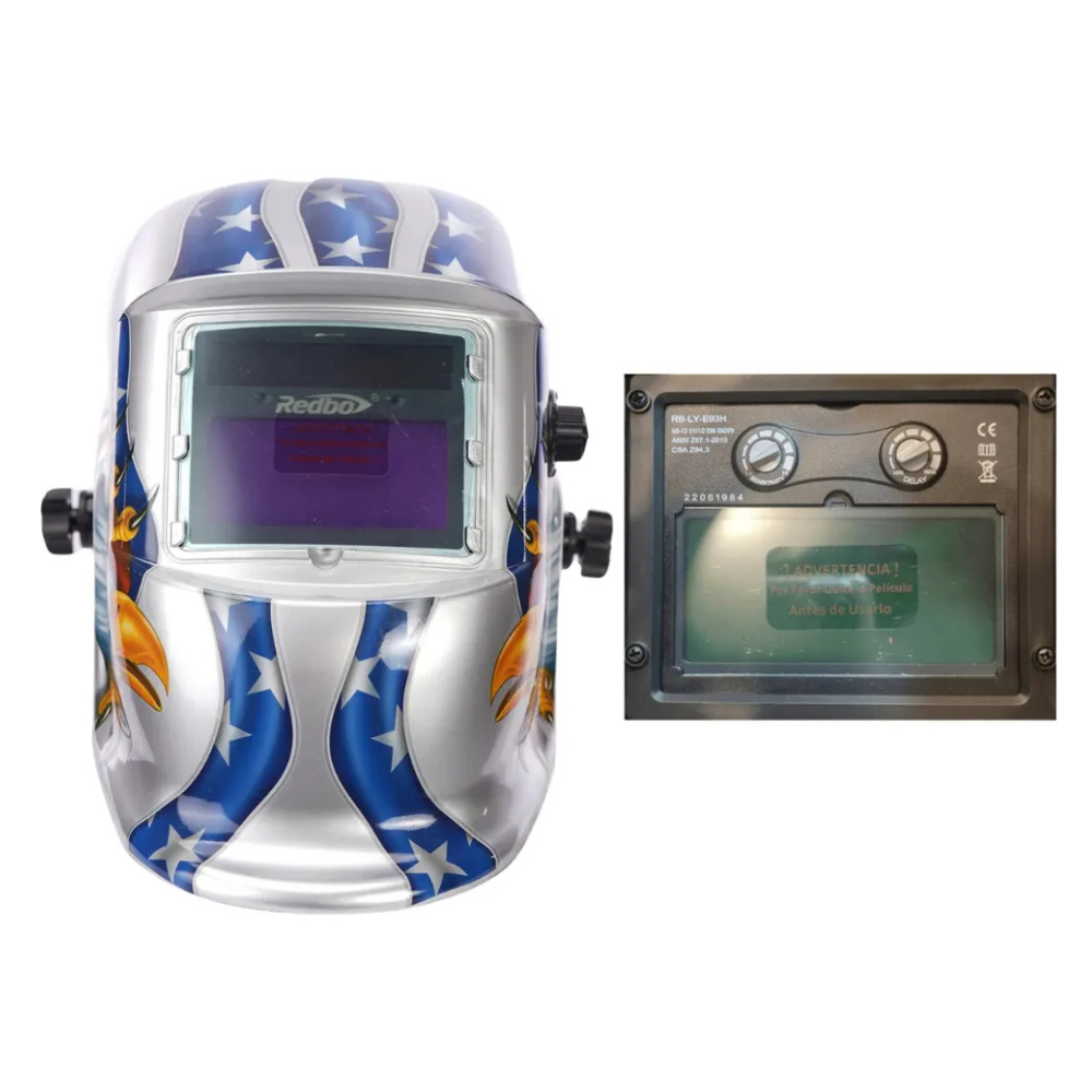 kit Soldadora AlphaMig120A 3en1+Guantes+Máscara RedboRBLY93H-3