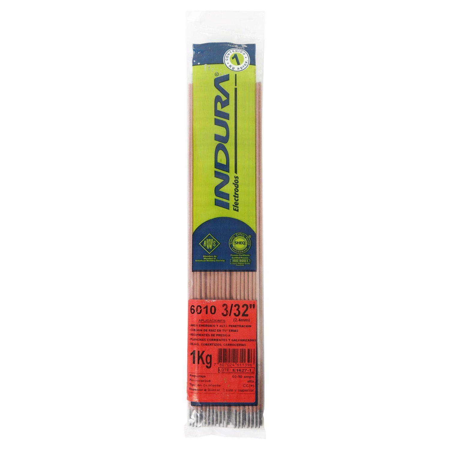 Electrodo 6010 3/32" 1 kg Indura-0