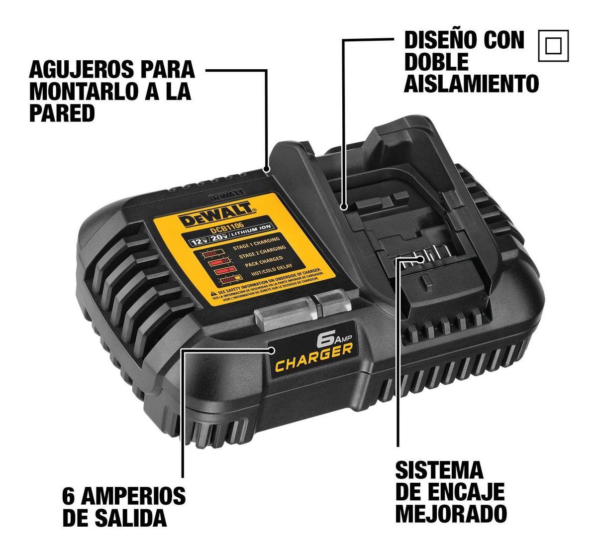 Cargador De Baterias 12v/20v Dewalt Dcb1106-b2-2