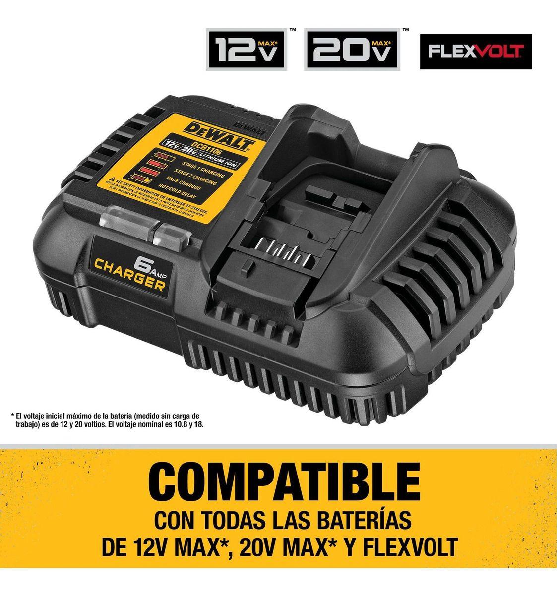 Cargador De Baterias 12v/20v Dewalt Dcb1106-b2-3