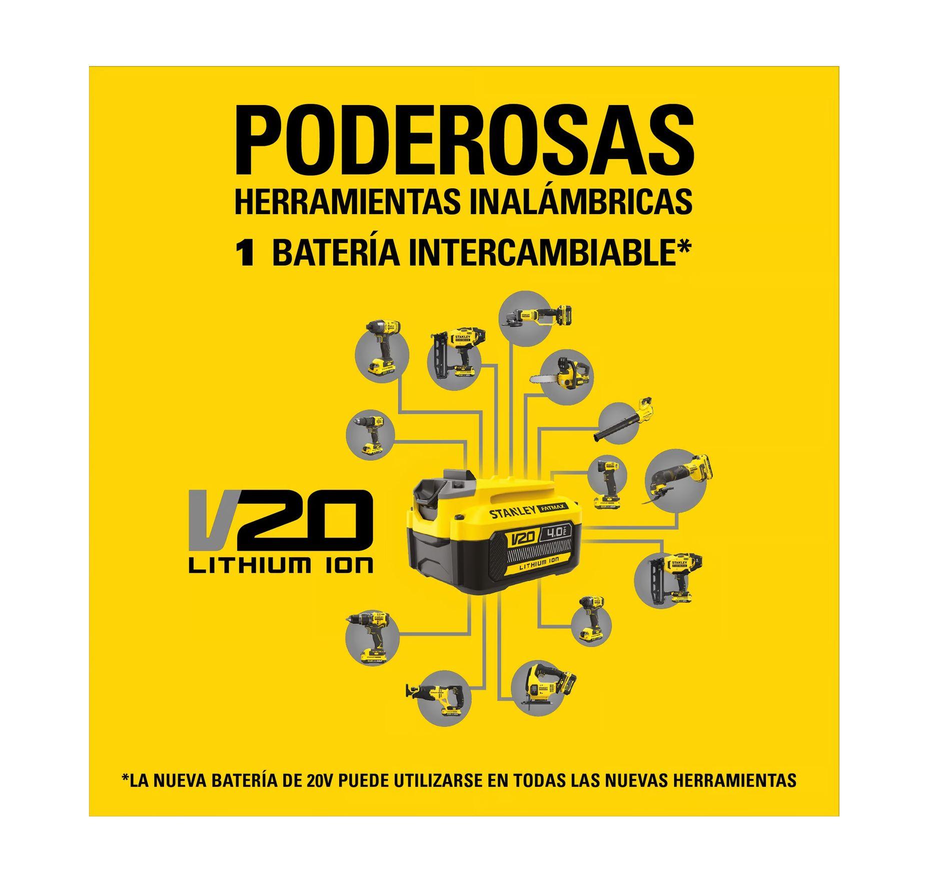Batería 20v Ion De Litio 6.0ah Stanley-5