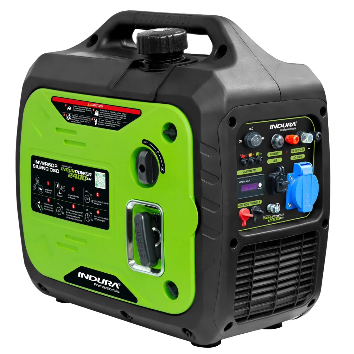 Generador Silencioso 2.4kw Inverter Indura 2400 Sm-0