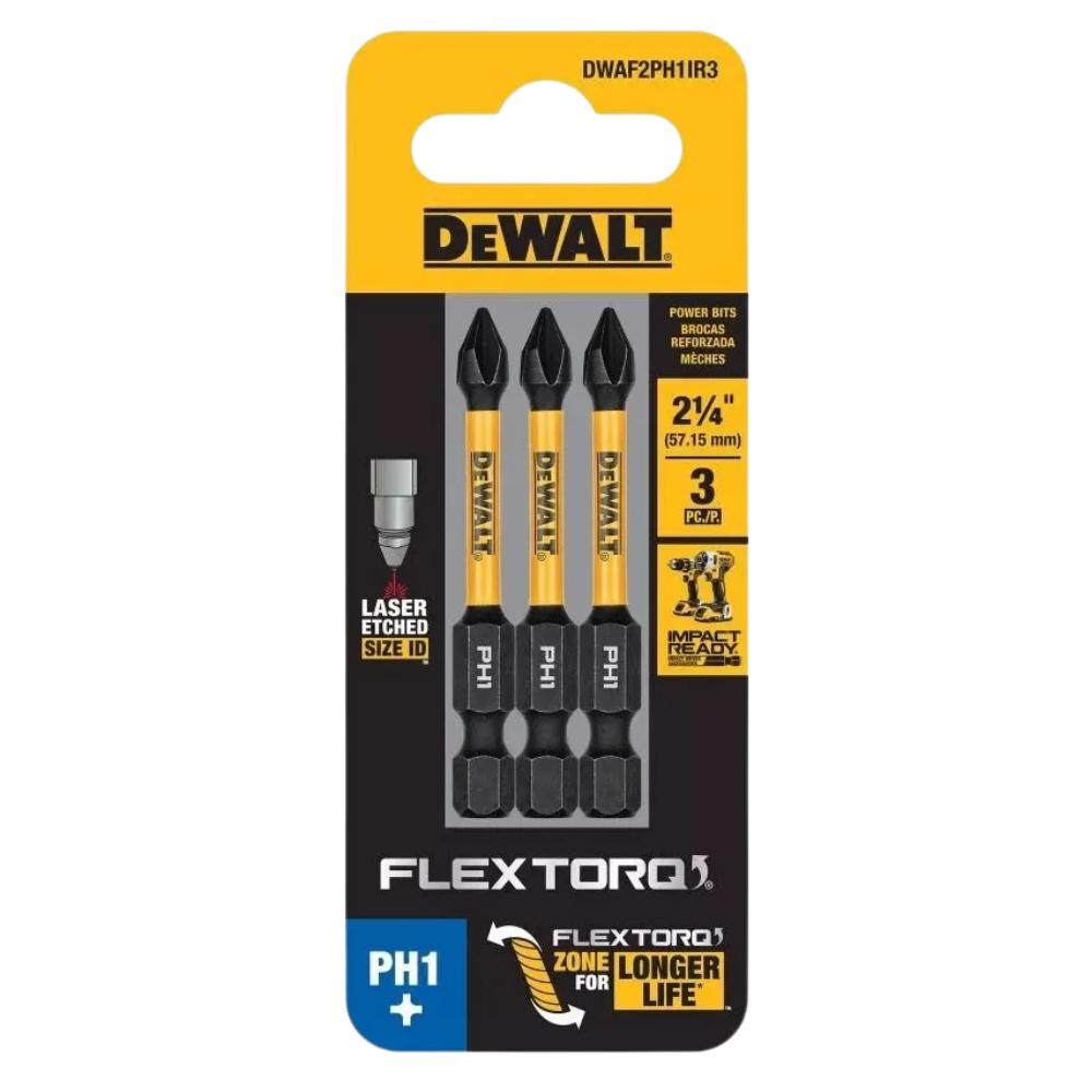 Puntas De Impacto Dewalt Flextorq Ph1 2-1/4" dwaf2ph1ir3-2