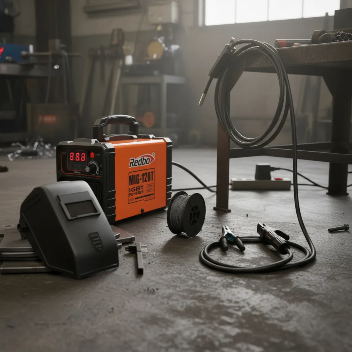 Soldadora Inverter  2 en 1 Mig 120amp Sin Gas Flux Redbo-4