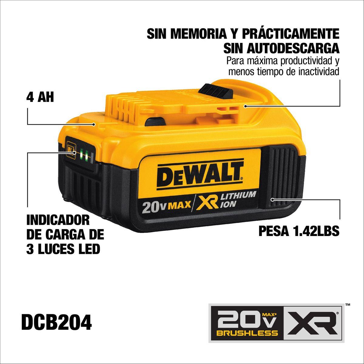 Kit Cargador Rápido Dcb1104 + Batería Xr 20v 4ah Dewalt-2