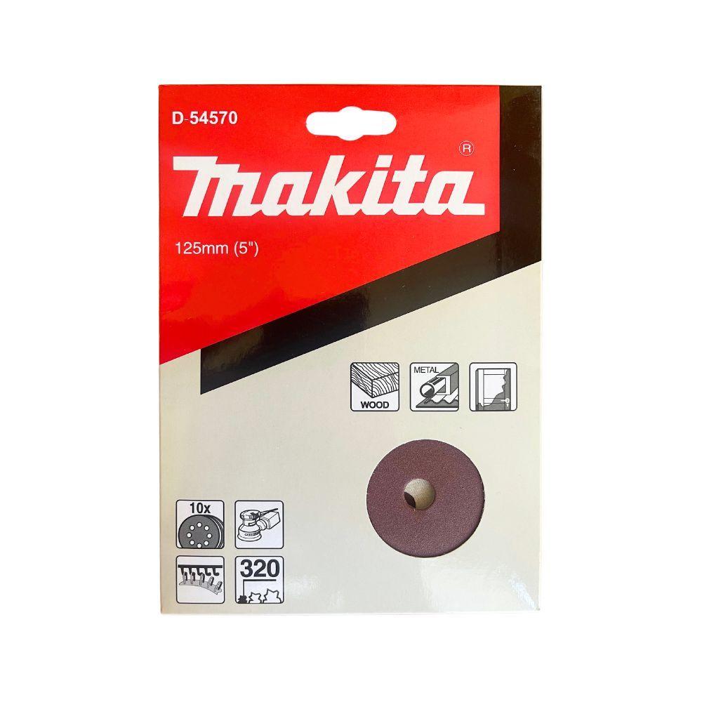 Discos Lija Con Velcro 125mm G320 10 Pzs Makita D-54570-2