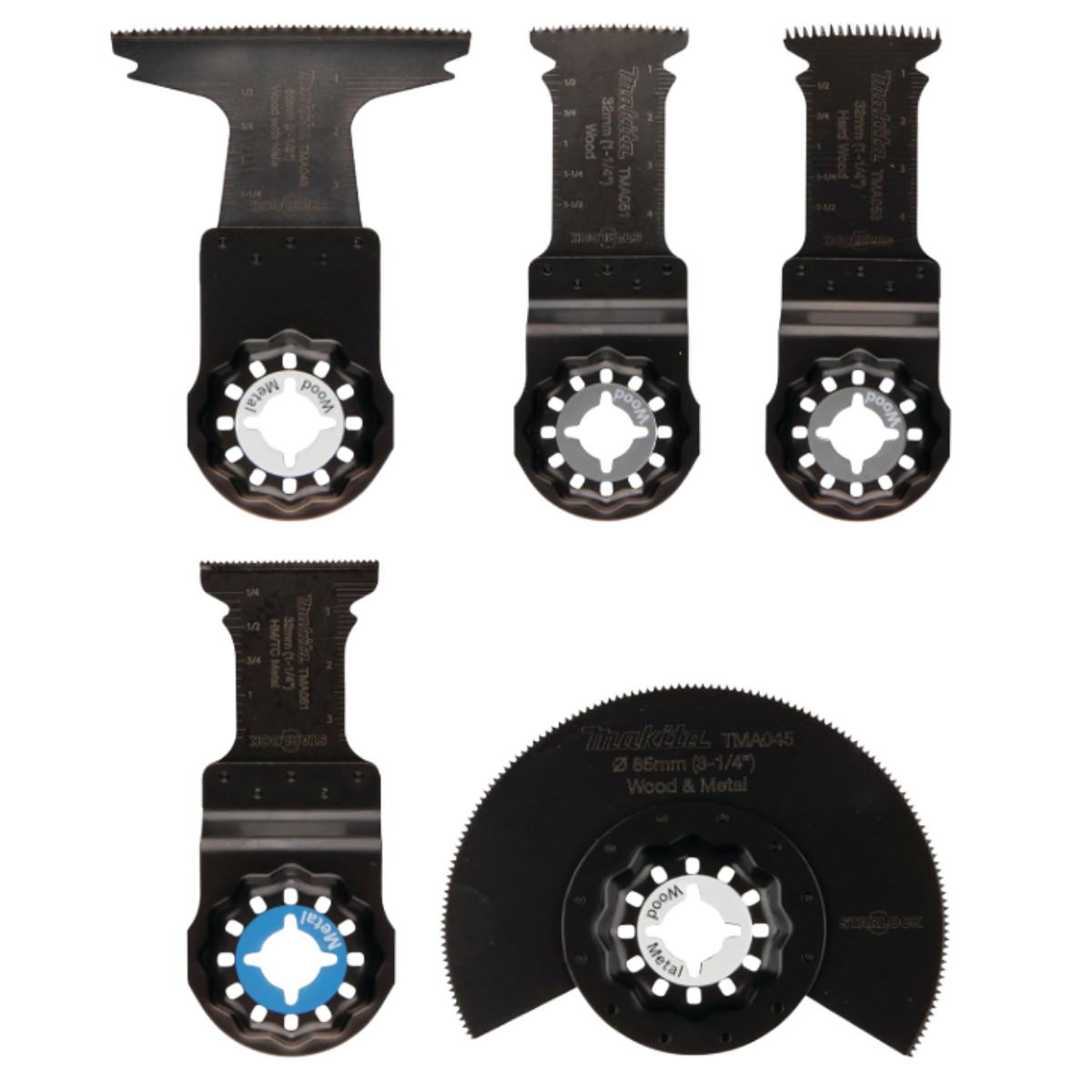 Set 5 Pza Multiherramienta Oscilante Starlock Makita E-24935-0