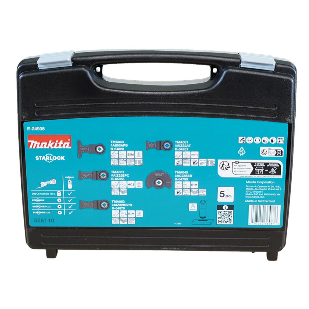 Set 5 Pza Multiherramienta Oscilante Starlock Makita E-24935-5