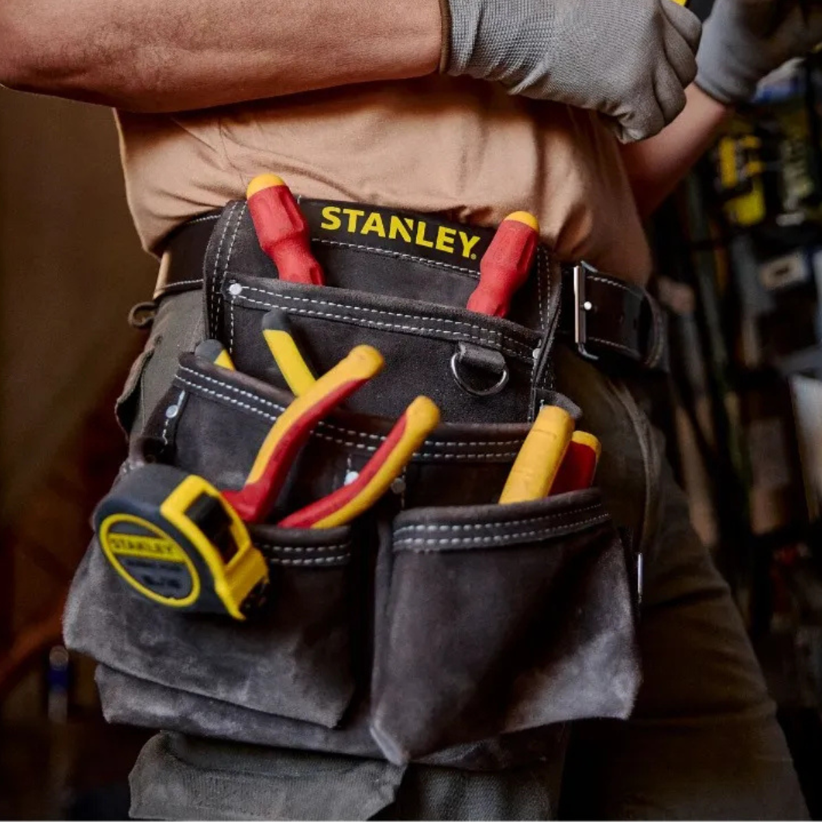 Bolso Portaherramientas Doble Cuero Stanley STST1-80116-4