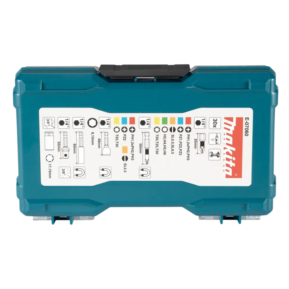 Set de puntas y vasos 30 pc E-07060 Makita-3