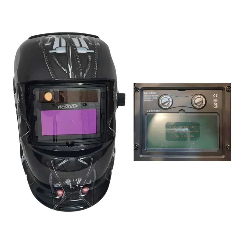 kit Soldadora AlphaMig120A 3en1+Guantes+Máscara RedboRBLYE64-3