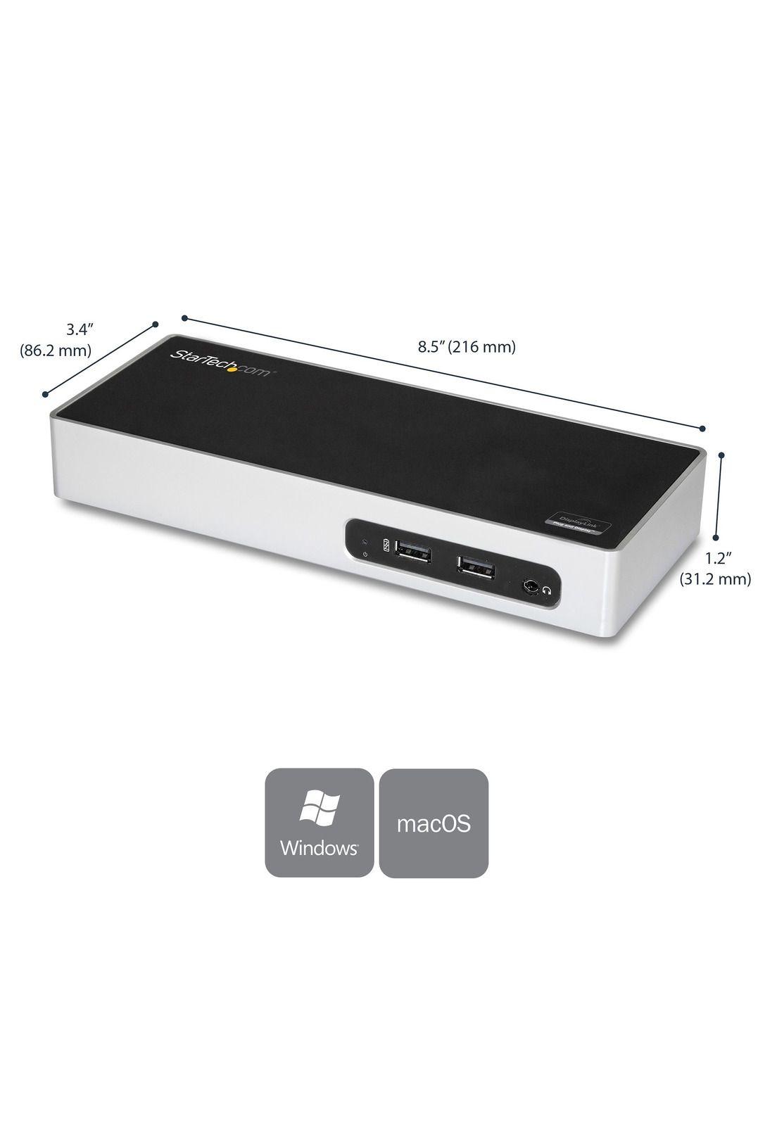 Docking Station USB 3.0 2 Monitores HDMI DVI VGA LAN-1