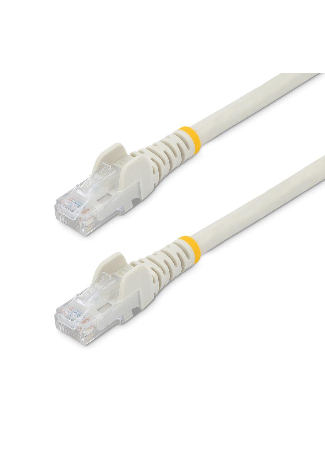 Cable de Red Cat6 50cm Ethernet RJ45 sin Enganche Blanco-0