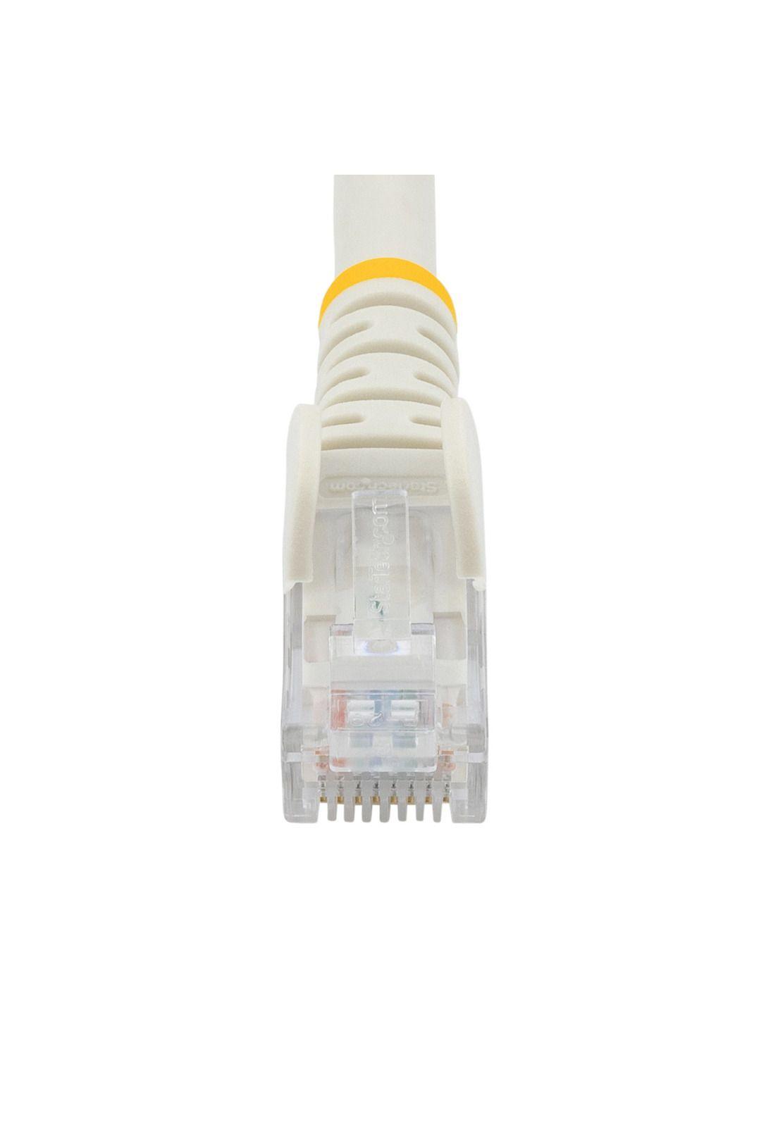 Cable de Red Cat6 50cm Ethernet RJ45 sin Enganche Blanco-3