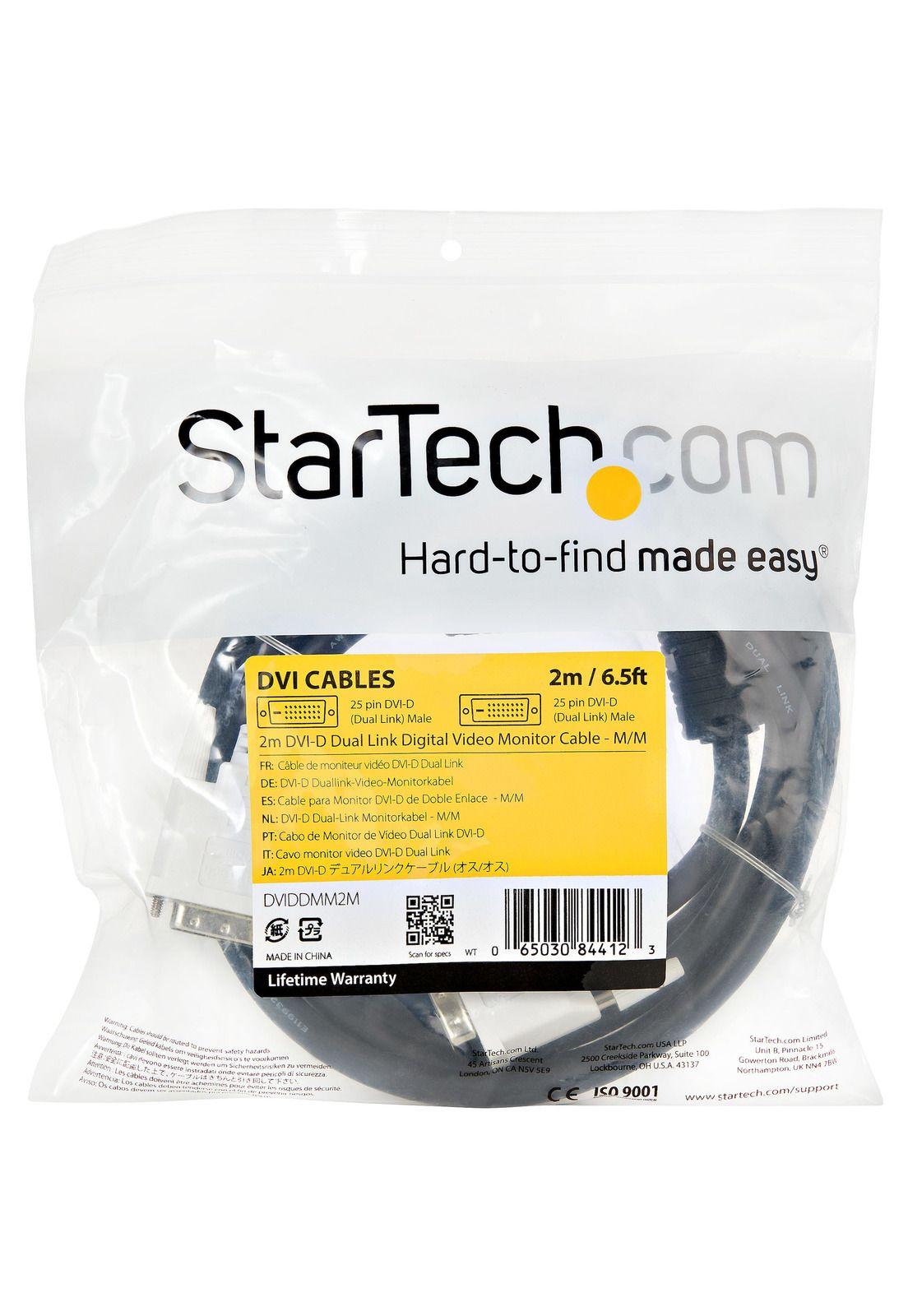 Cable DVI-D Startech DVIDDMM2M Doble Enlace de 2M-3