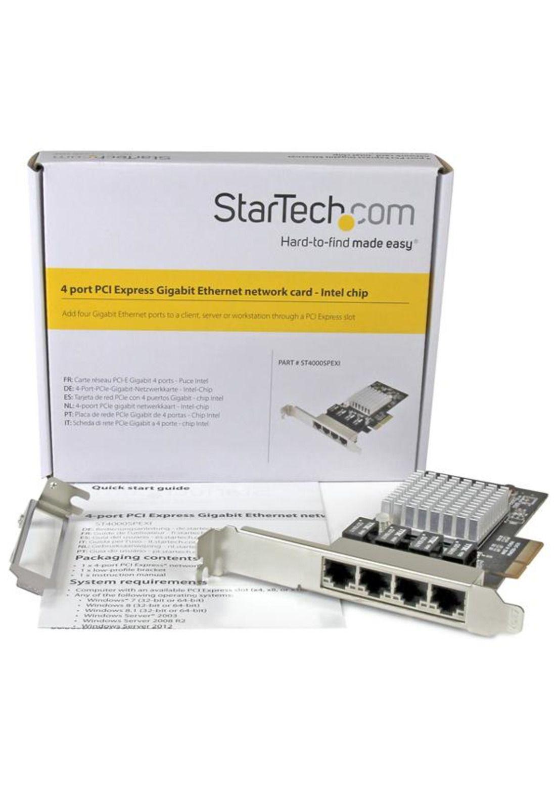 Tarjeta Red Ethernet Gigabit 4 Puertos RJ45 Chip Intel i350-4