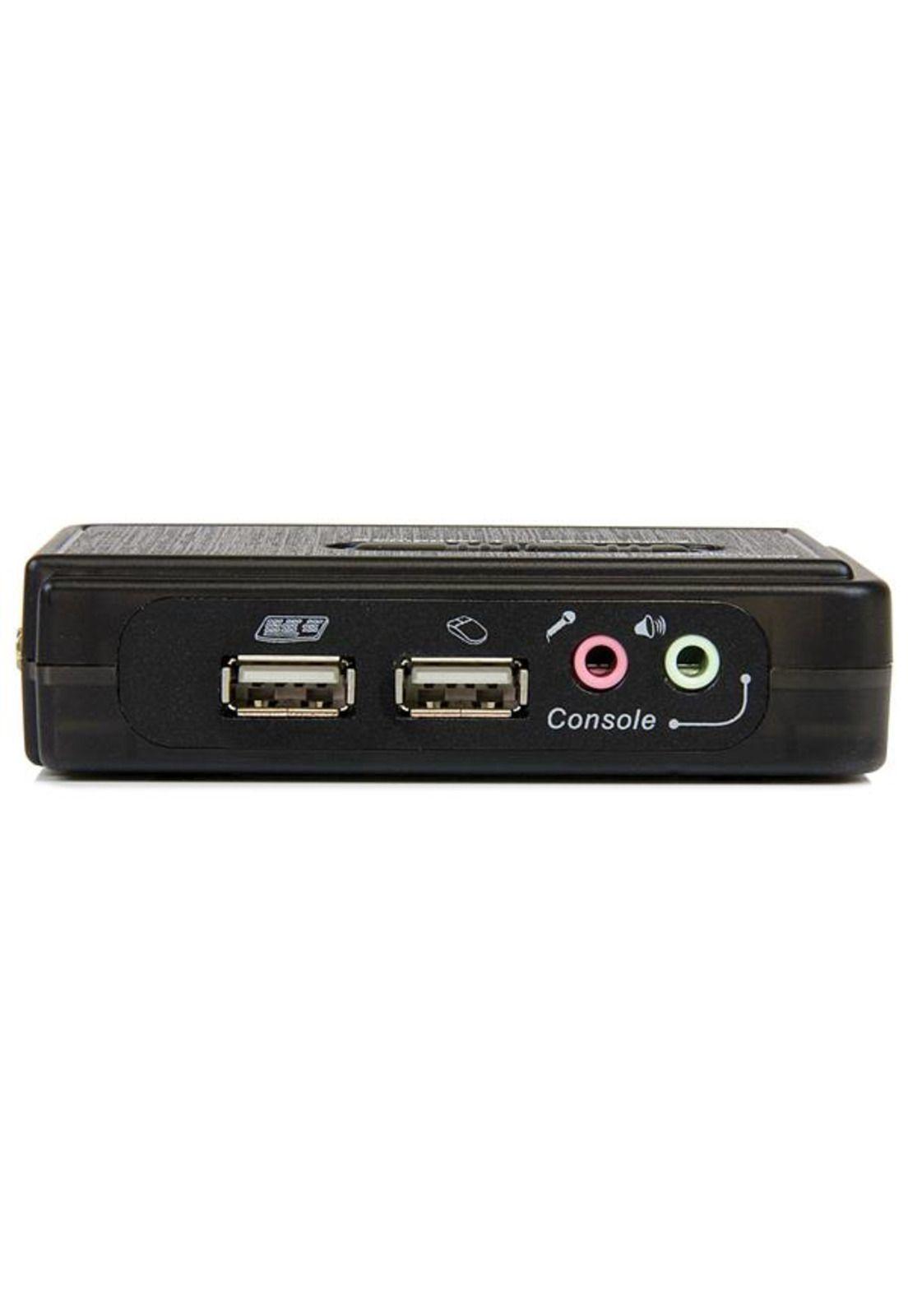 Kit de Conmutadores KVM de 2 Puertos USB con Audio y Cables-4