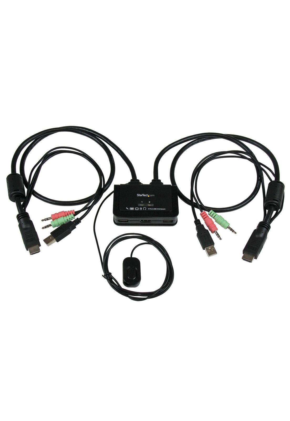 KVM 2 puertos HDMI USB Audio - 1080p-0