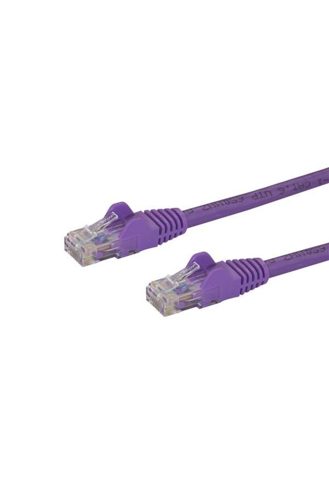 Cable Red 0,5m Púrpura Cat6 Ethernet Gigabit sin Enganches-0