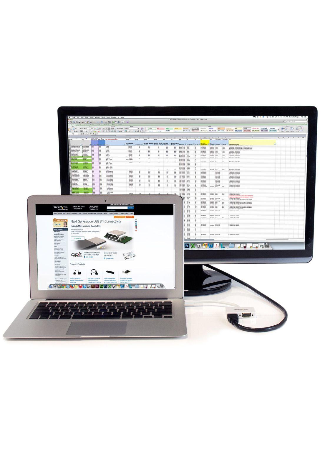 Adaptador Mini Display Port a HDMI o VGA StarTech Blanco-4