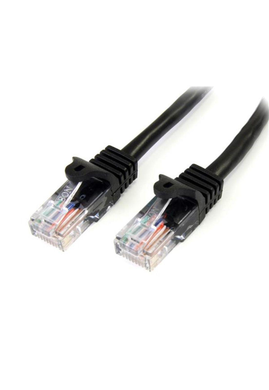 Cable de Red de 0,5m Negro Cat5e Ethernet RJ45 sin Enganches-0