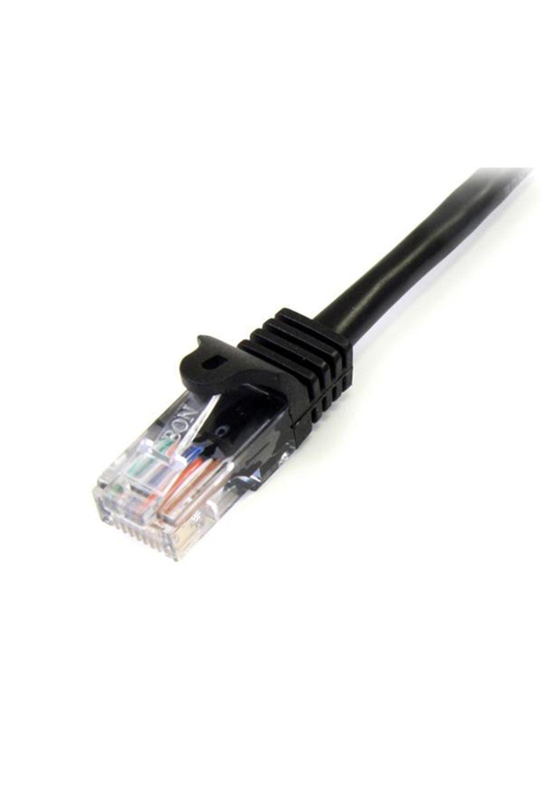 Cable de Red de 0,5m Negro Cat5e Ethernet RJ45 sin Enganches-1